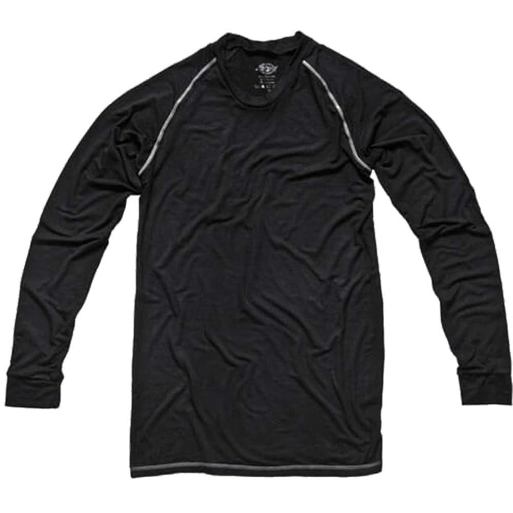 Dickies Mens Long Sleeve Base Layer Vest Black Medium