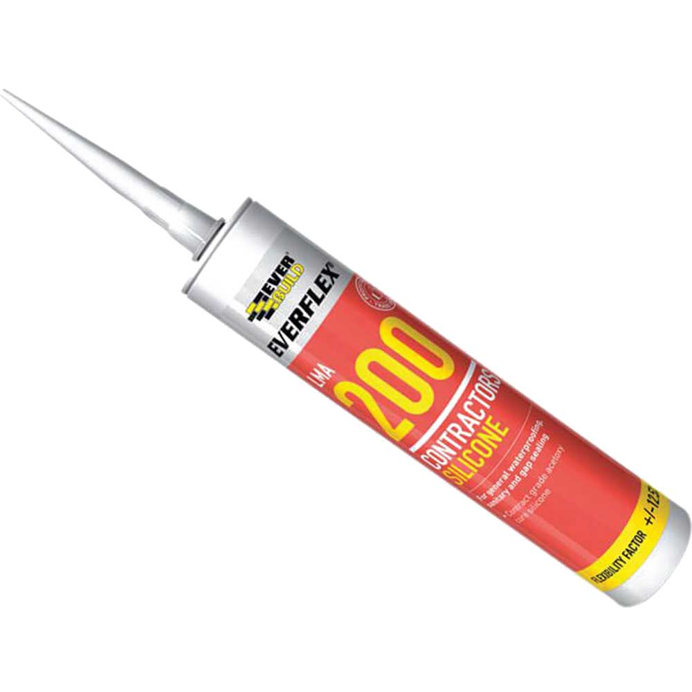 Everbuild Contractors Silicone Sealant 295ml Brown