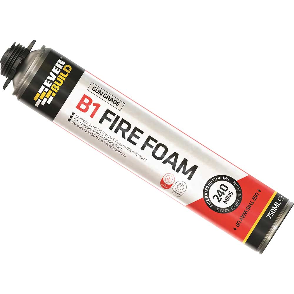 Everbuild Fire Foam Fire Rated Polyurethane Expanding Foam B1 750ml