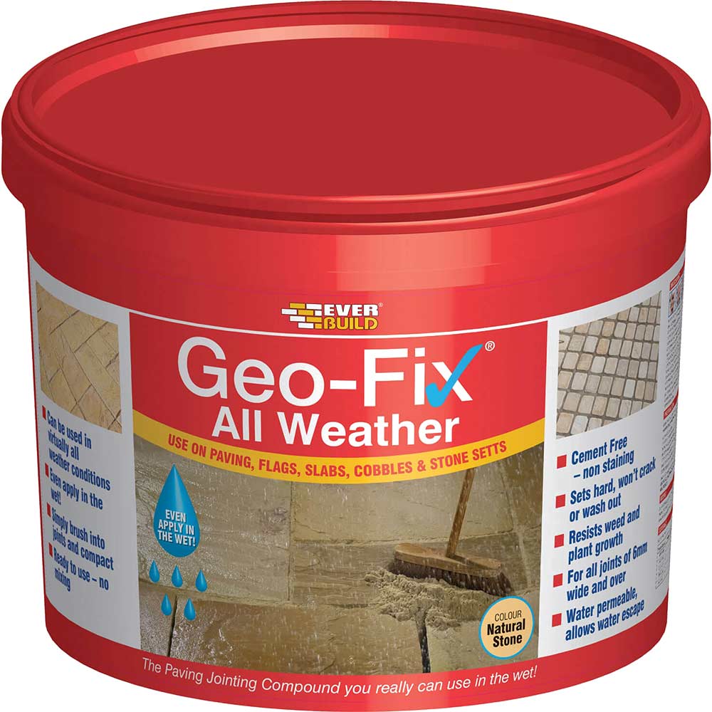 Everbuild GeoFix All Weather Jointing Compound for Patio Stones Grey 14kg