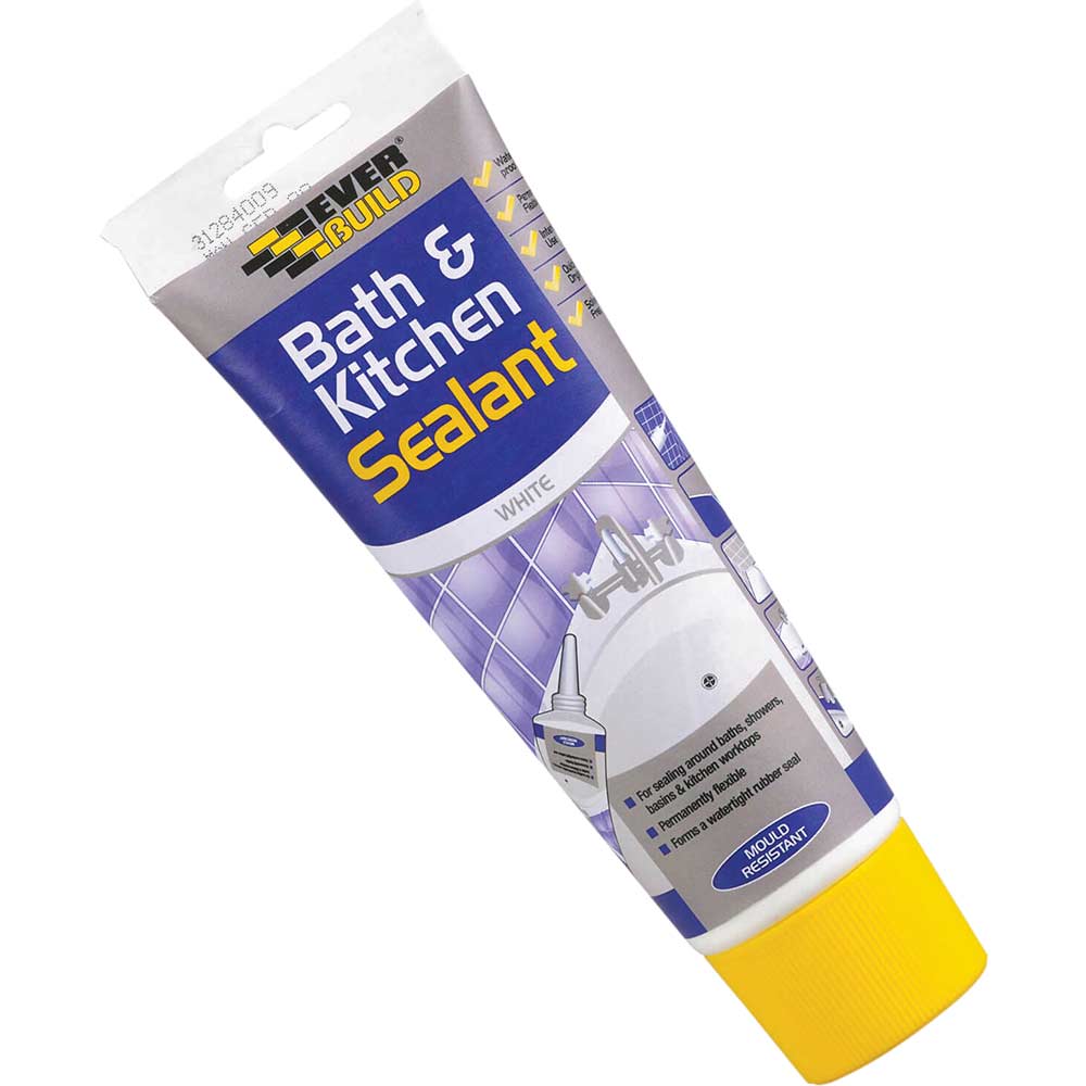 Everbuild Easisq Bath and Kitchen Seal White 200ml