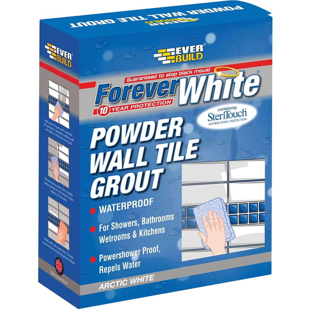 Everbuild Forever White Powder Wall Tile Grout 12kg