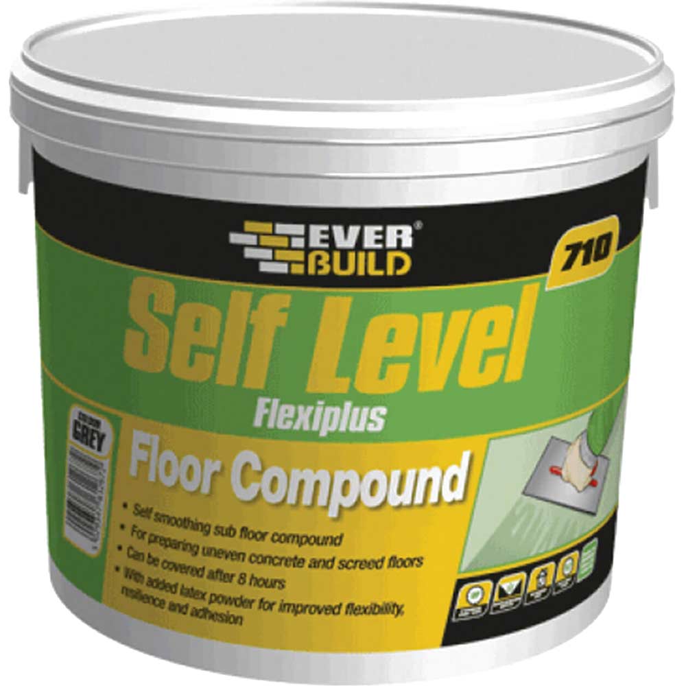 Everbuild 710 Self Level Flexiplus Floor Compound 10kg Tub
