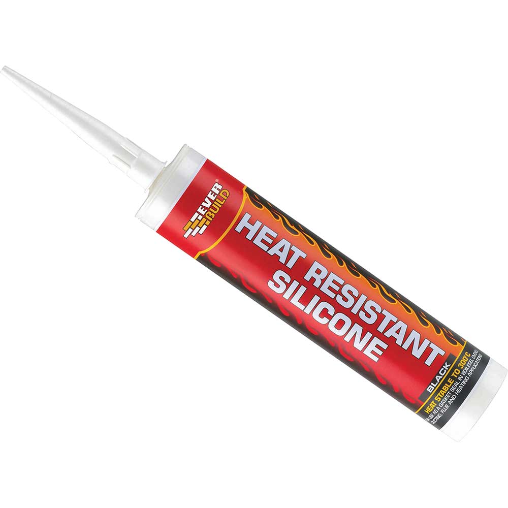 Everbuild Heat Resistant Silicone Sealant Black 310ml