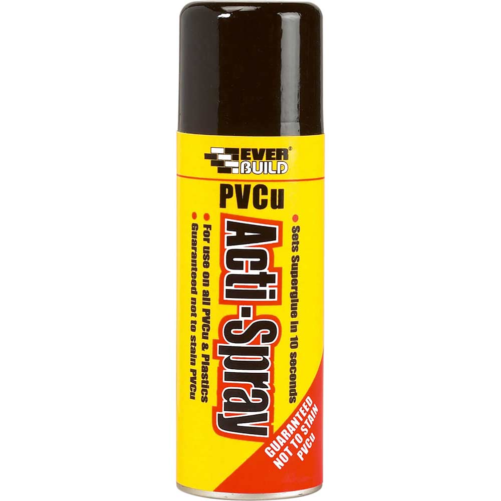Everbuild PVCu ActiSpray Aerosol Superglue Activator 200ml