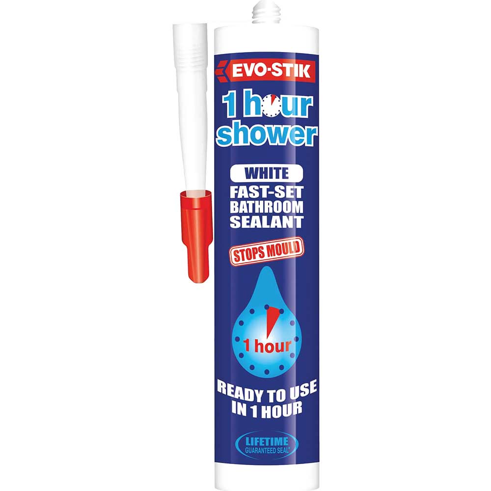 EvoStik 1 Hour Shower Silicone Sealant Clear 310ml