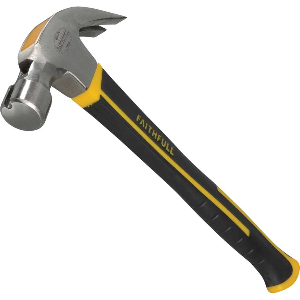 Faithfull Magnetic Fibreglass Claw Hammer 20Oz Faithfull Magnetic Fibreglass Claw Hammer 20Oz