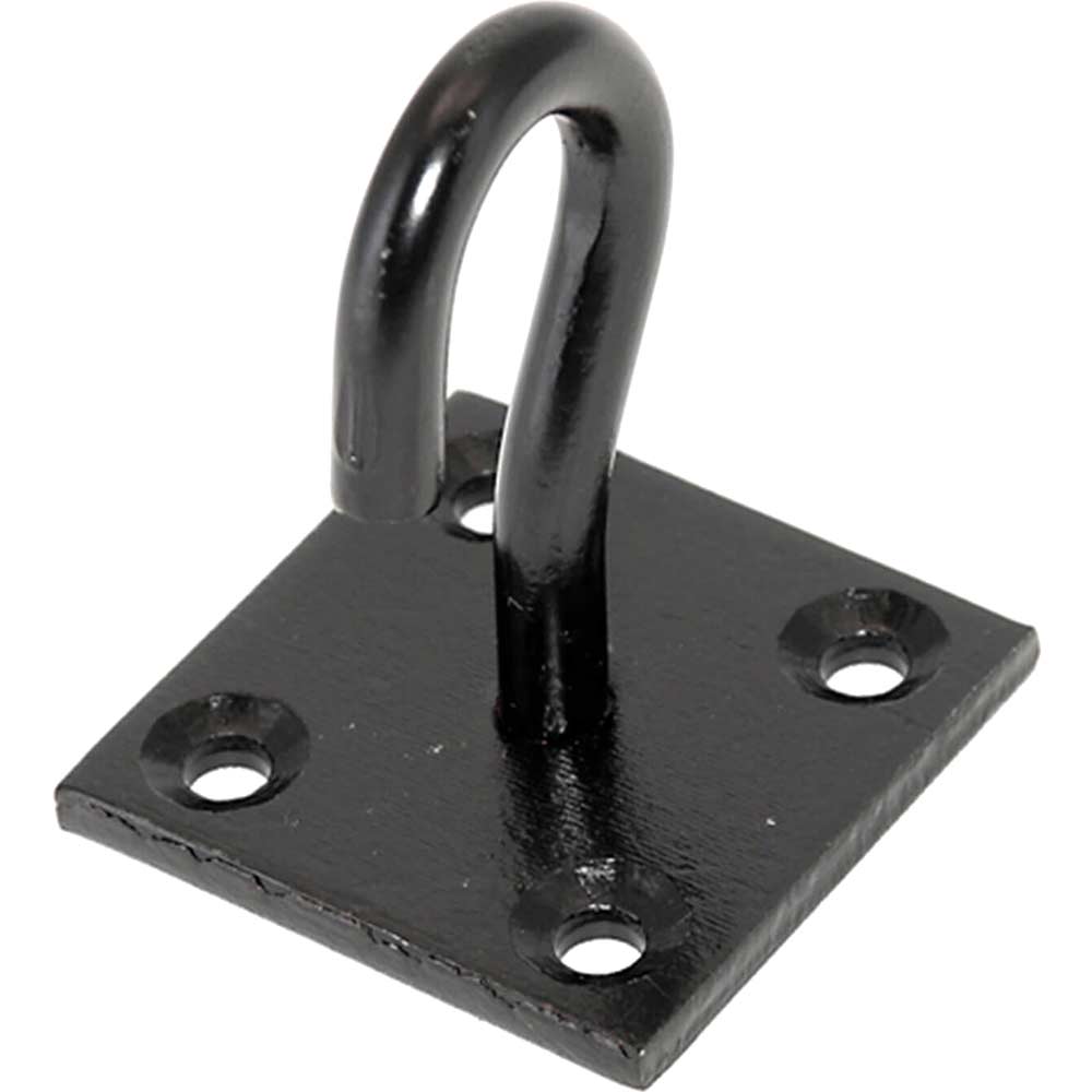 Faithfull Ceiling or Wall Hook On Plate Black Japanned