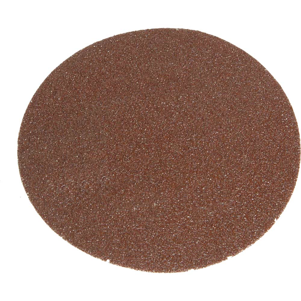 Faithfull Hook and Loop Sanding Discs 125mm Plain Assorted Grit Pack of 5
