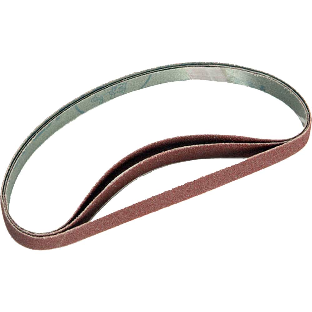 Faithfull Cloth Zirconium Sanding File Belts 13mm x 455mm Assorted Grit Pack of 5