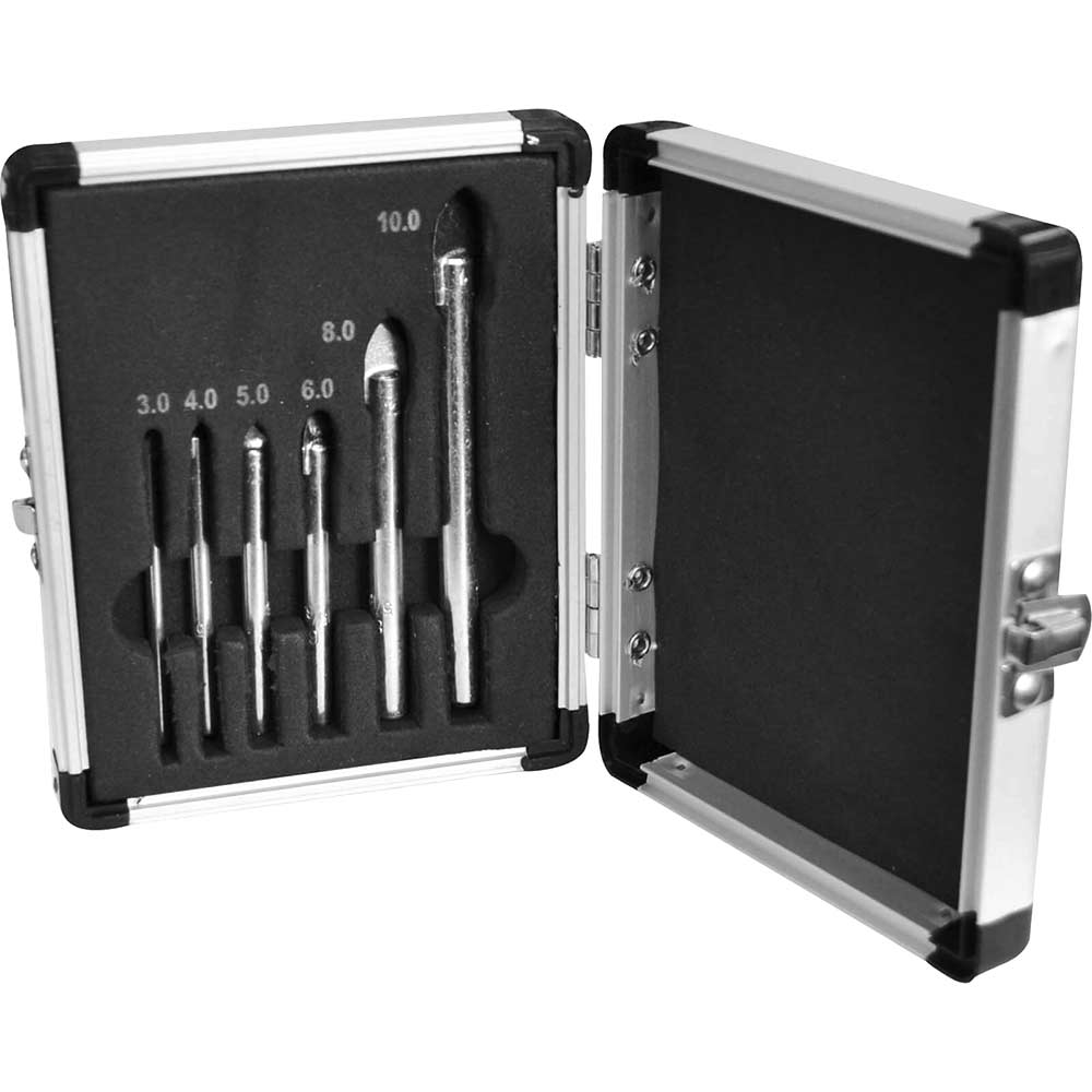 Faithfull 5 Piece Tile and Glass Drill Bit Set 4 10mm