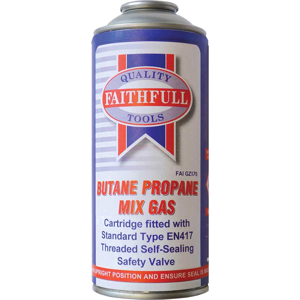 Faithfull Self Sealing Butane Propane Gas Cartridge 170g