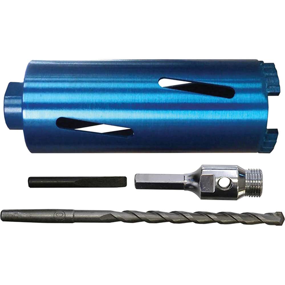 Faithfull Diamond Core In One Drill Bit and Accessory Kit 117mm x 150mm