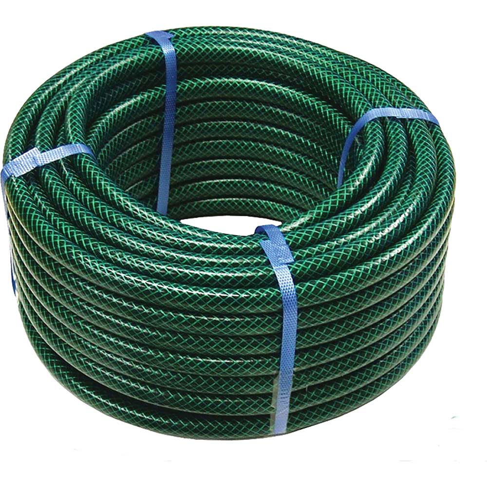 Faithfull 15 Metre PVC Reinforced Hose Pipe 125mm 12 Dark Green