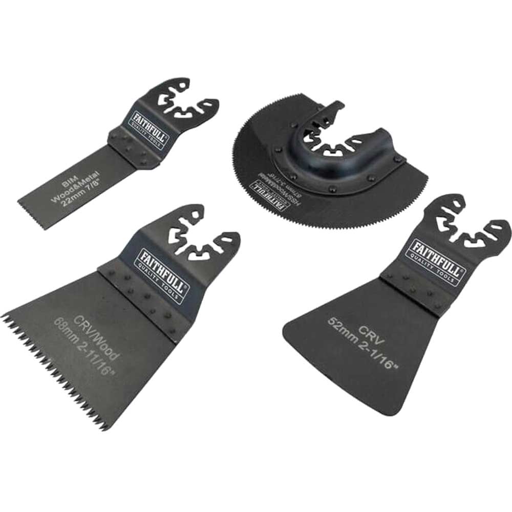 Faithfull 4 Piece Flooring Blade Set for Power Multi Tools