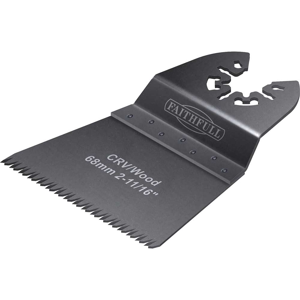 Faithfull Wood Fast Flush Cut Blade 68mm for Power Multi Tools Pack of 5