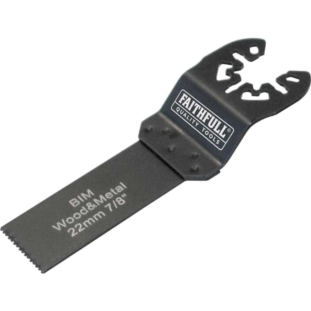 Faithfull Wood Metal Flush Cut Blade 22mm for Power Multi Tools