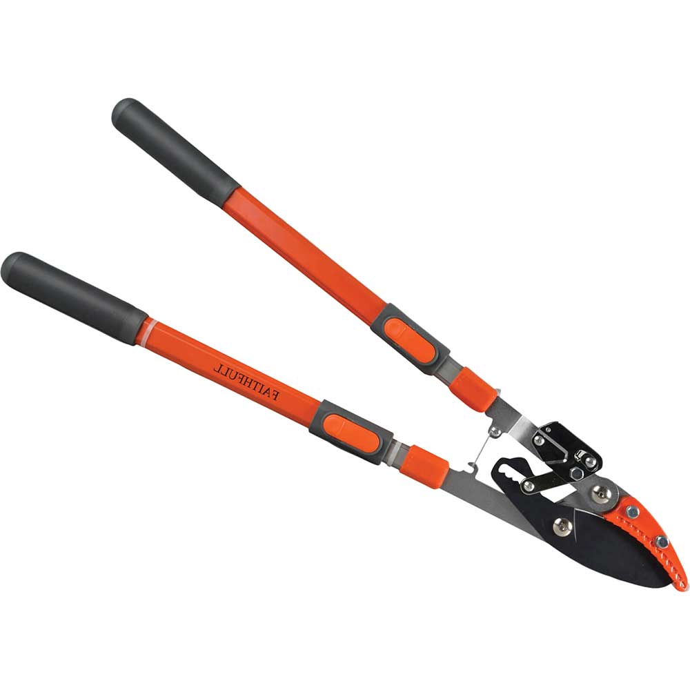 Faithfull Samurai Anvil Curved Blade Ratcheting Lopper with Telescopic Handles 700mm 1000mm