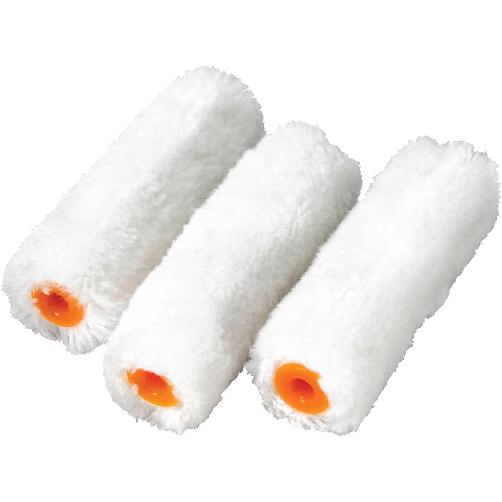 Faithfull Mini Medium Pile Paint Roller Refills Pack of 10