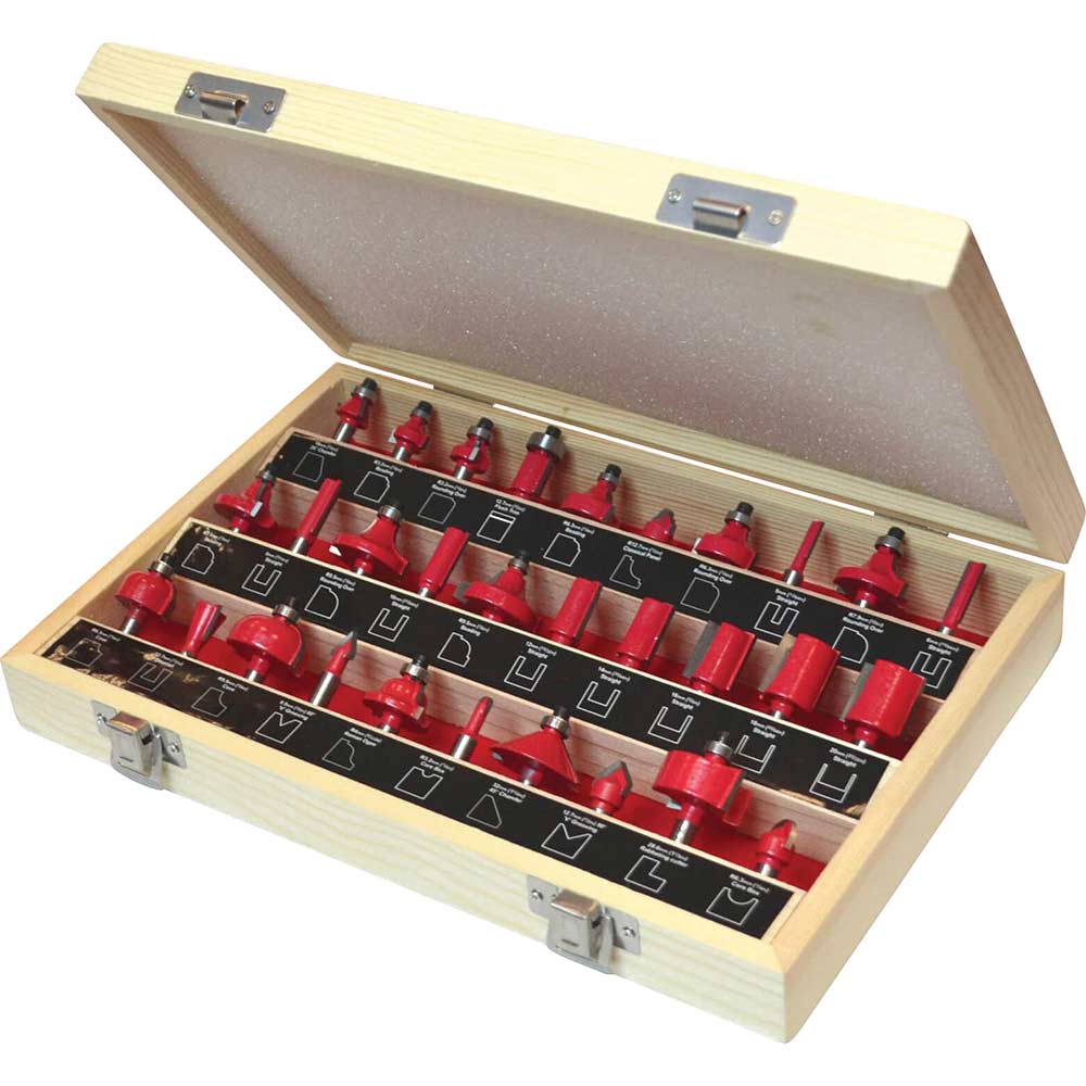Faithfull 30 Piece TCT 14 Shank Router Bit Set