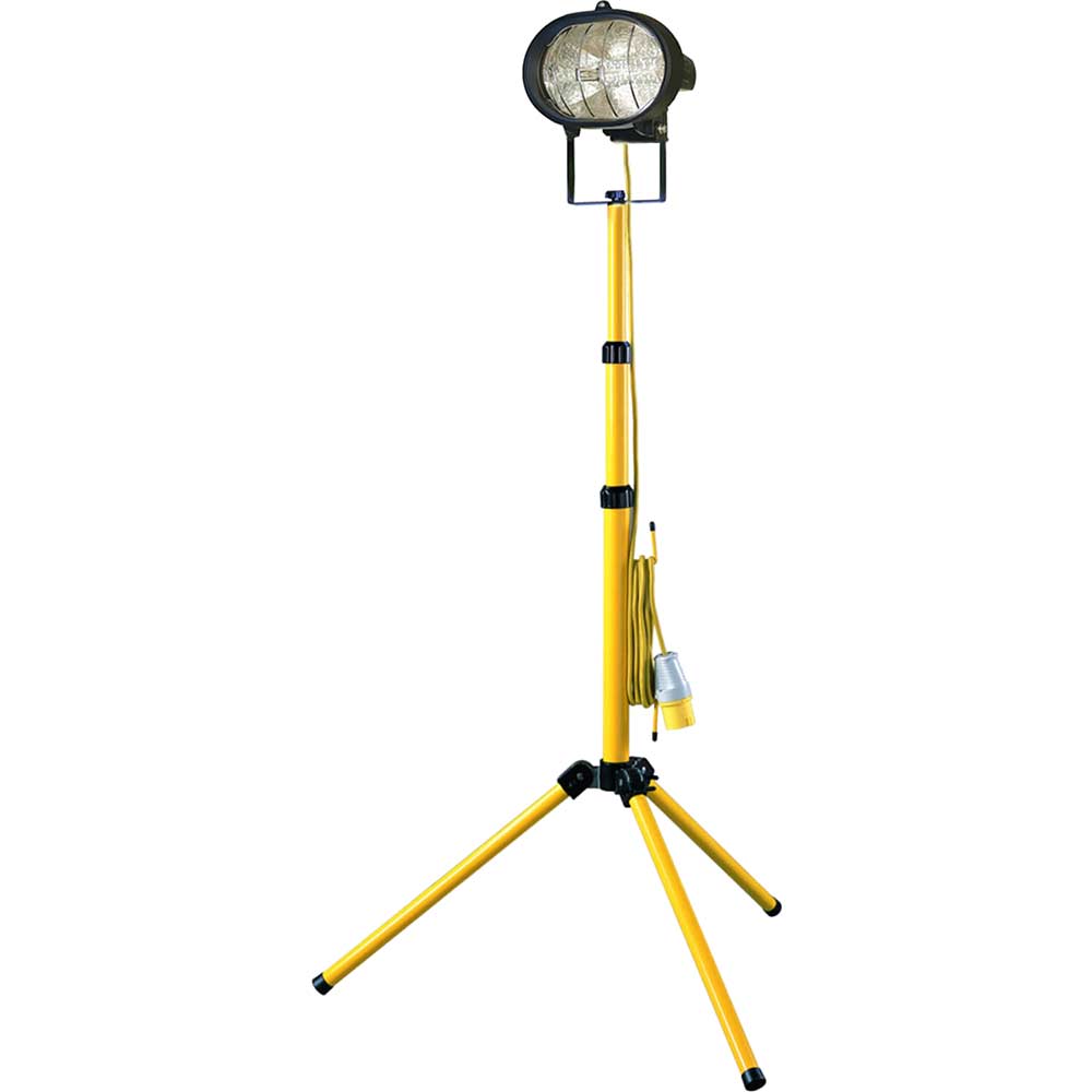 Faithfull Halogen Single Site Light with Adjustable Stand 500w 110v Faithfull Halogen Single Site Light with Adjustable Stand 500w 110v