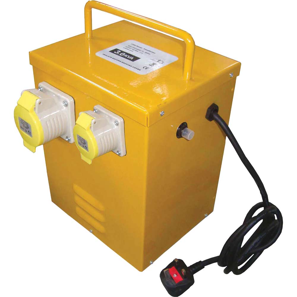 Faithfull Power Plus 3Kva 240v to 110v Step Down Continuous Rate Transformer