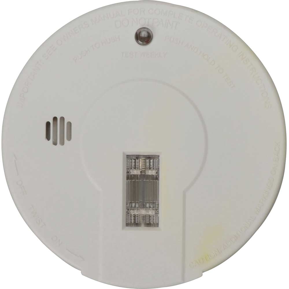 Kidde Battery Smoke Alarm for Hallways with Hush and Test Button and Light