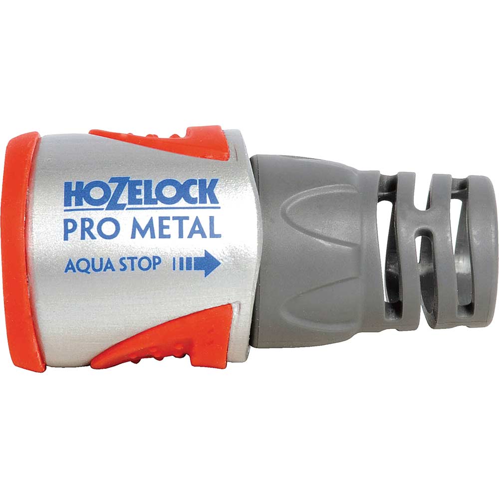 Hozelock Pro Metal Aquastop Hose End Connector for 125mm 12 Hose Pipes