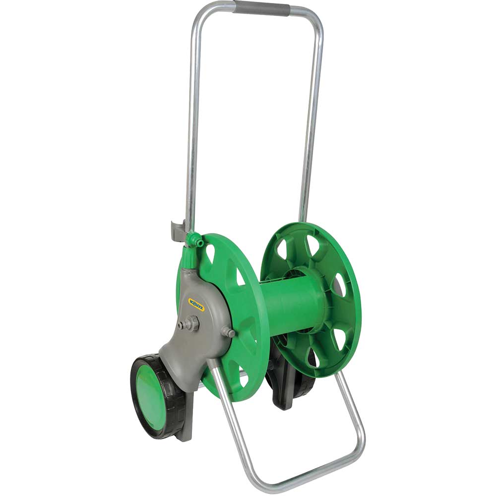 Hozelock 60 Metre Empty Large Wheel Hose Cart with Connectors
