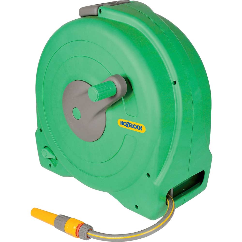 Hozelock 40 Metre Floor Standing Fast Hose Reel with 40 Metre Hose Pipe 125mm 12 and Connectors