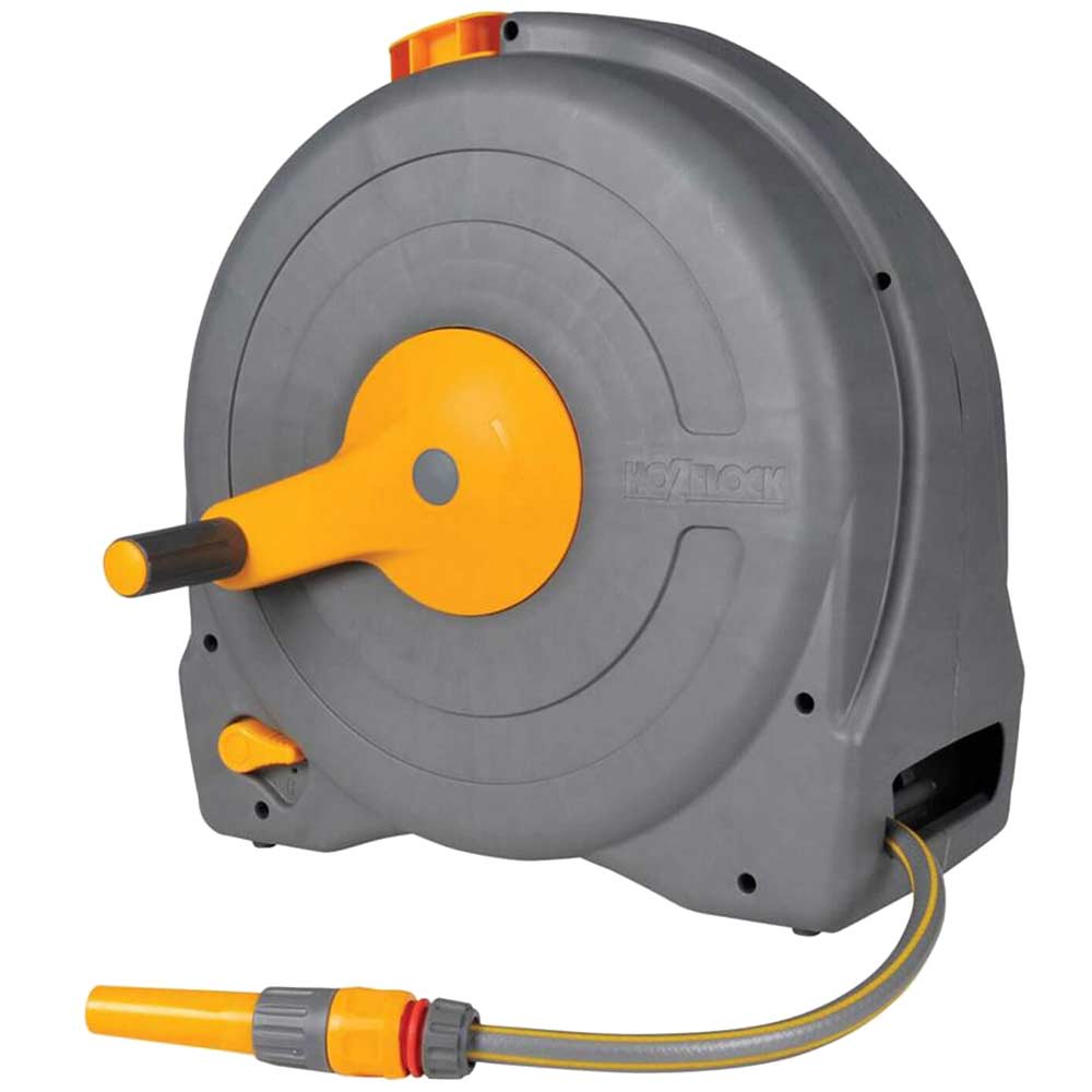 Hozelock 40 Metre Floor Standing Fast Hose Reel with 40 Metre Hose Pipe 125mm 12 and Connectors