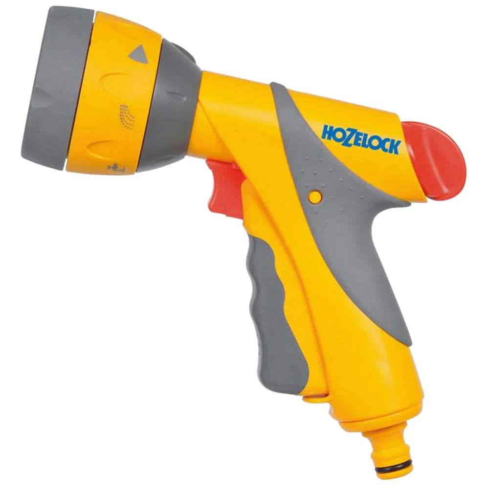 Hozelock 6 Pattern Multi Water Spray Gun Plus with Connector for Hose Pipes