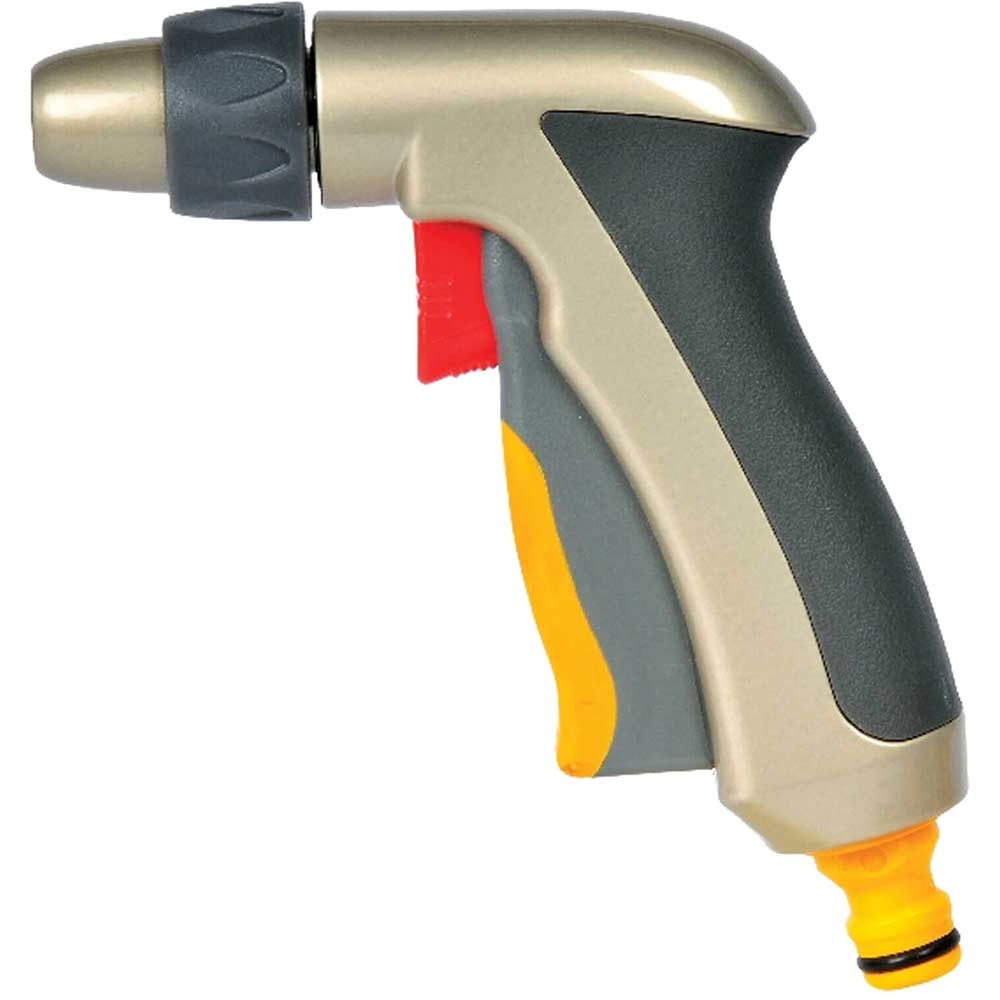 Hozelock Metal Jet Water Spray Gun Plus with 2 Spray Patterns for Hose Pipes