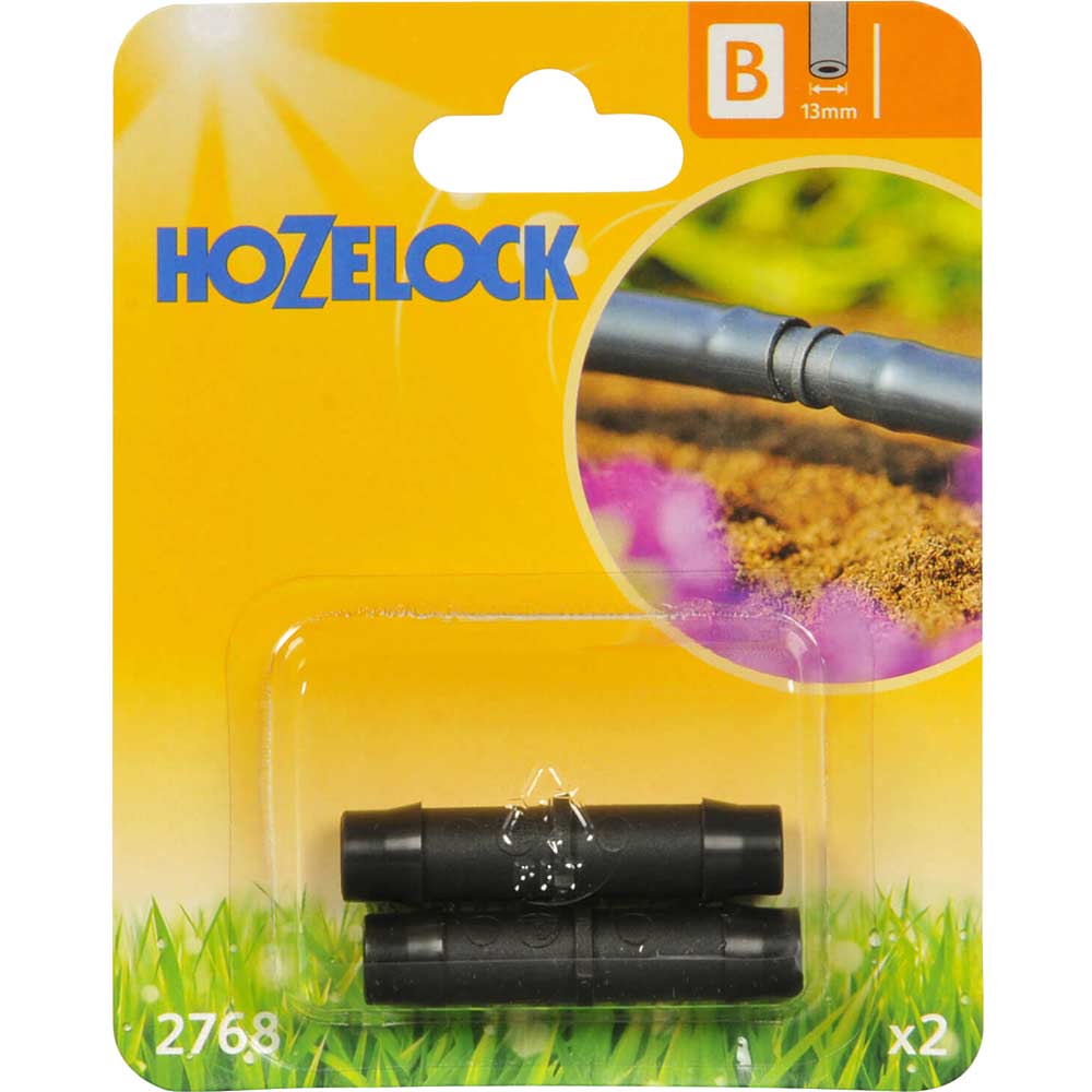 Hozelock Straight Connector Pack of 2 for 13mm Auto Watering System