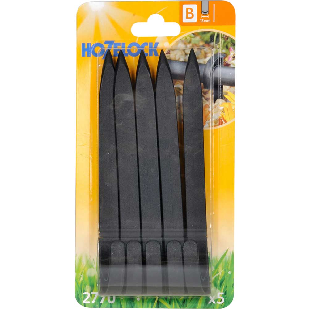 Hozelock Supply Hose Stake Pack of 5 for 13mm Auto Watering System