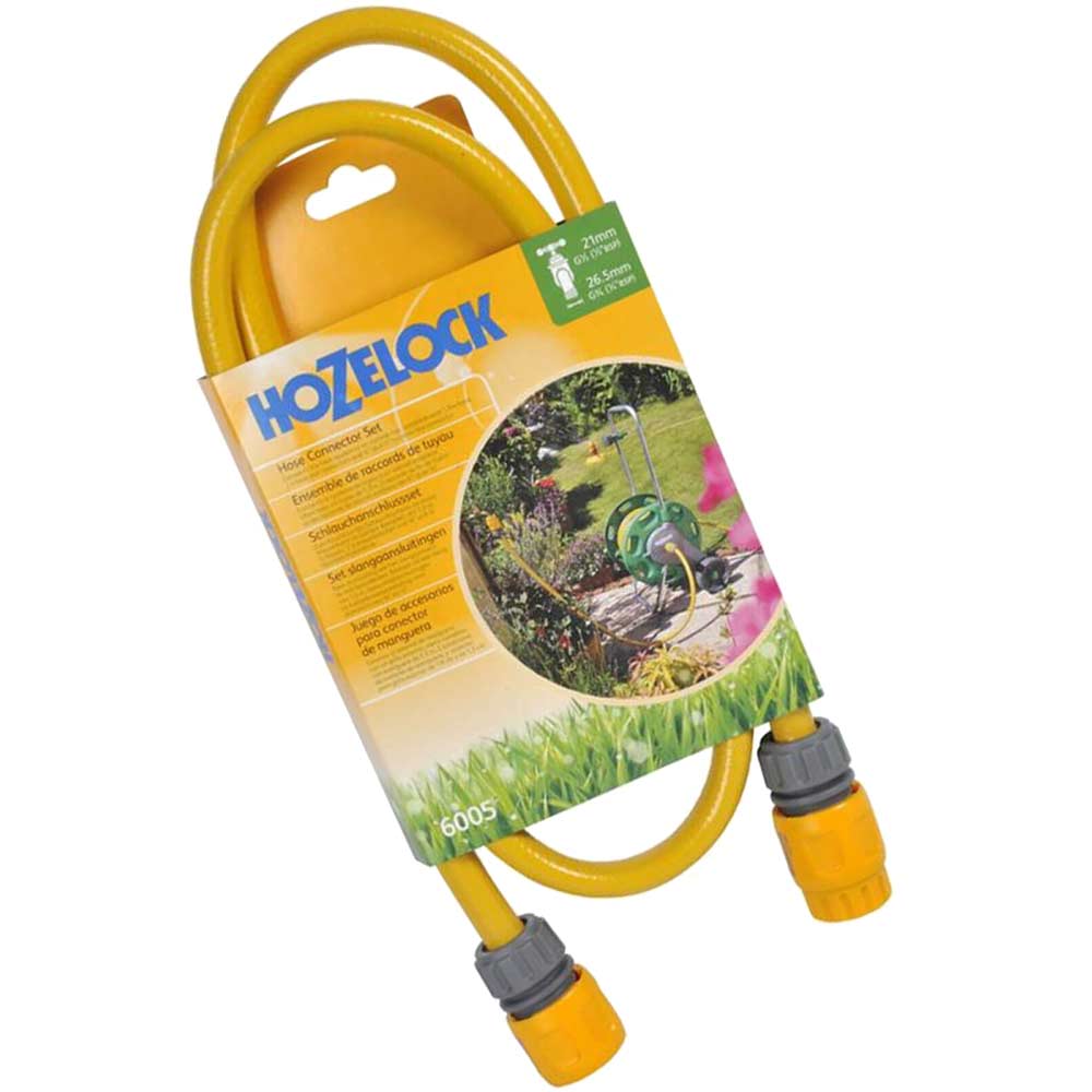 Hozelock Outside Tap Hose Connection Set with 15 Metre Hose Pipe and Connectors
