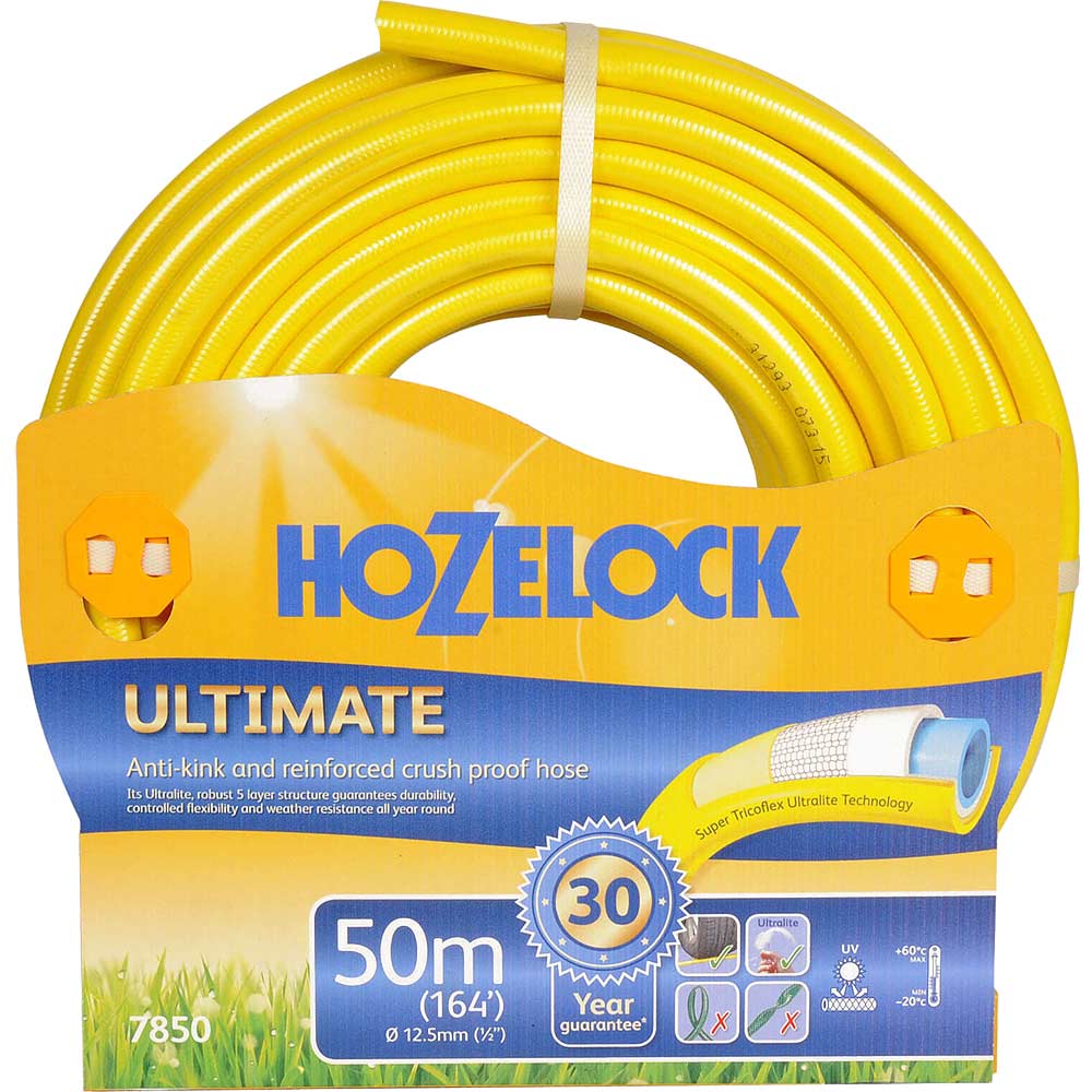 Hozelock 50 Metre Ultimate AntiKink and AntiTwist Hose Pipe 125mm 12