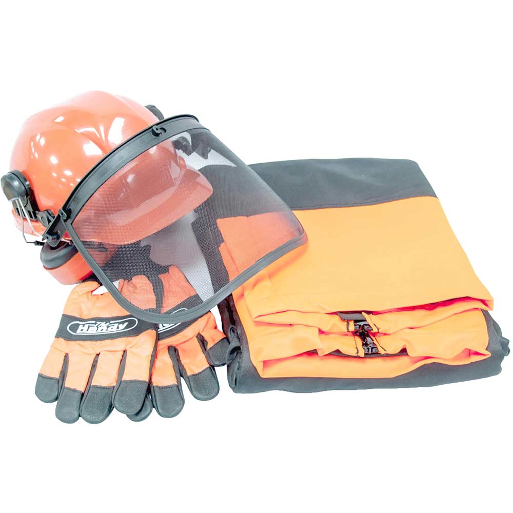 Handy Grass and Hedge Trimmer Safety Visor with Ear Defenders and Gloves