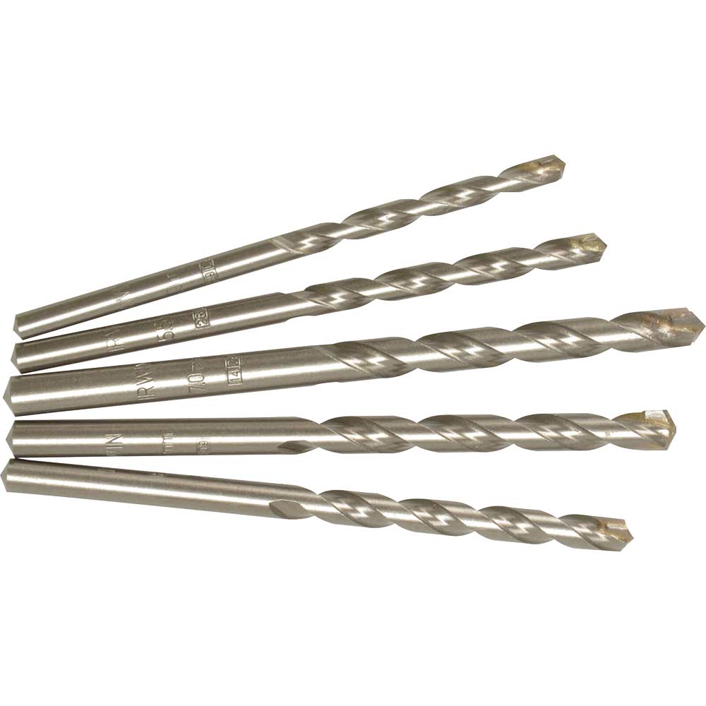 Irwin 5 Piece Masonry Drill Bit Set 5 7mm
