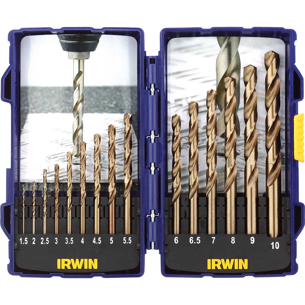 Irwin Pro 15 Piece HSS Cobalt Drill Bit Set 15 10mm