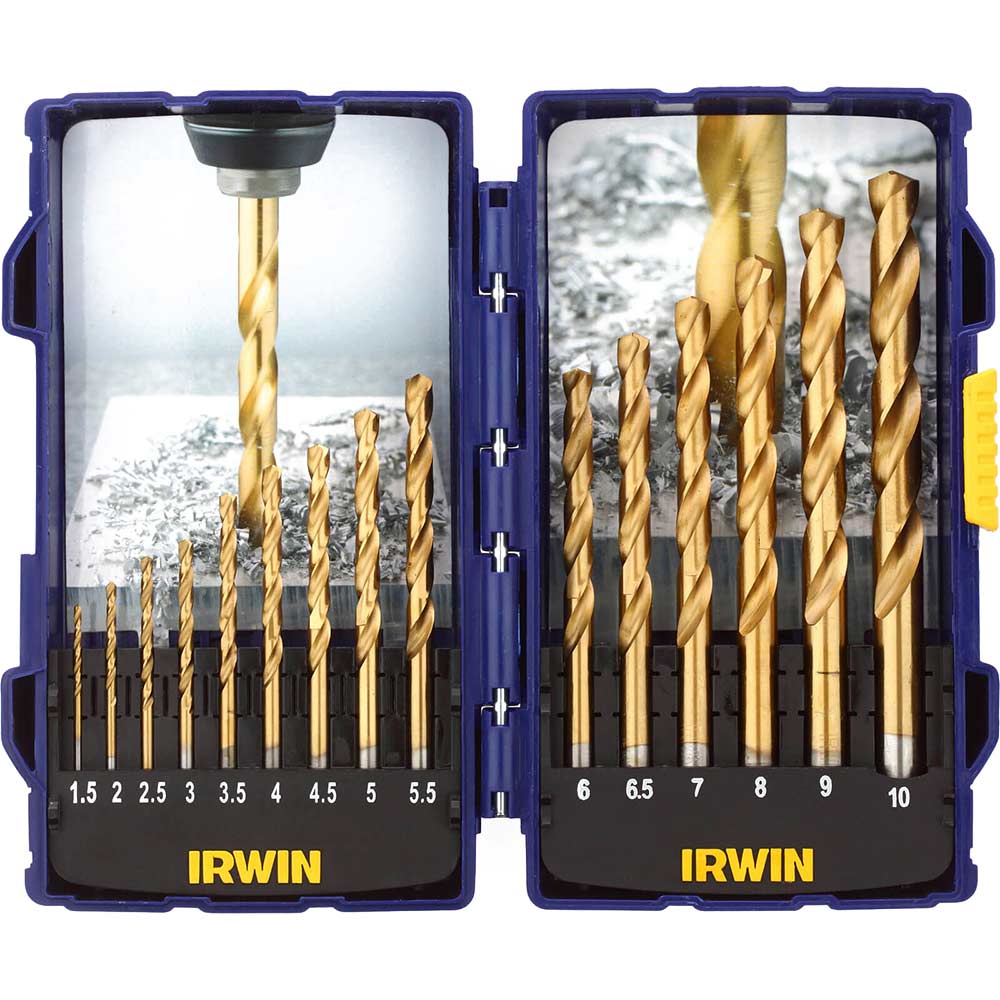Irwin Pro 15 Piece HSS Titanium Drill Bit Set 15 10mm