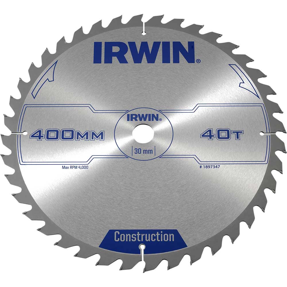 Irwin ATB Circular Saw Blade 400mm x 30mm Bore 40 Teeth