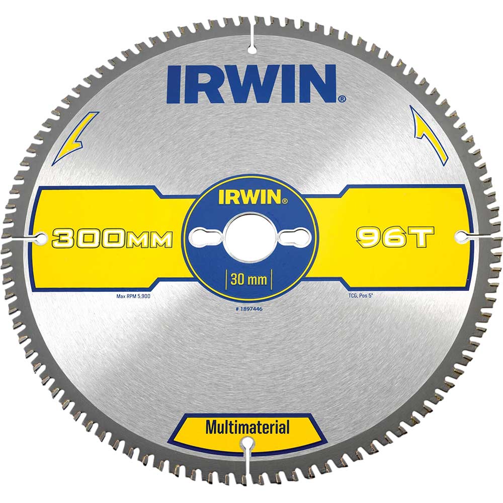 Irwin Multi Material Circular Saw Blade 300mm x 30mm Bore 96 Teeth TCG Neg