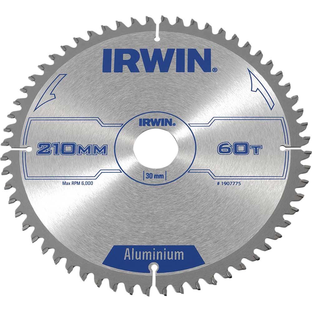 Irwin Professional Circular Saw Blade 210mm x 60 Teeth x 30mm for Aluminium