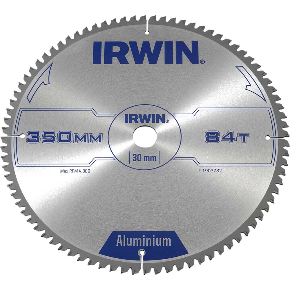 Irwin Professional Circular Saw Blade 350mm x 84 Teeth x 30mm for Aluminium