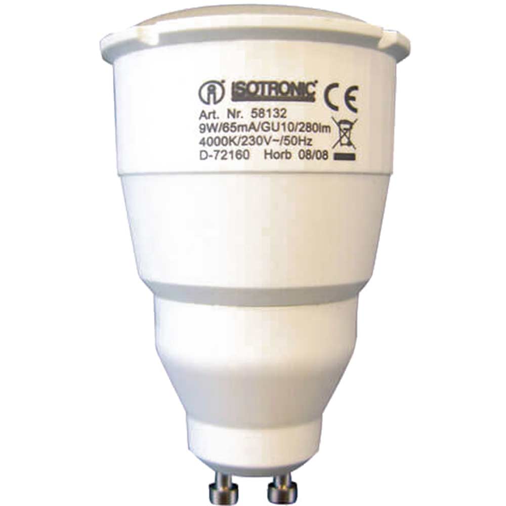 Isotronic GU10 Max Compact Energy Saving Lamp 9w