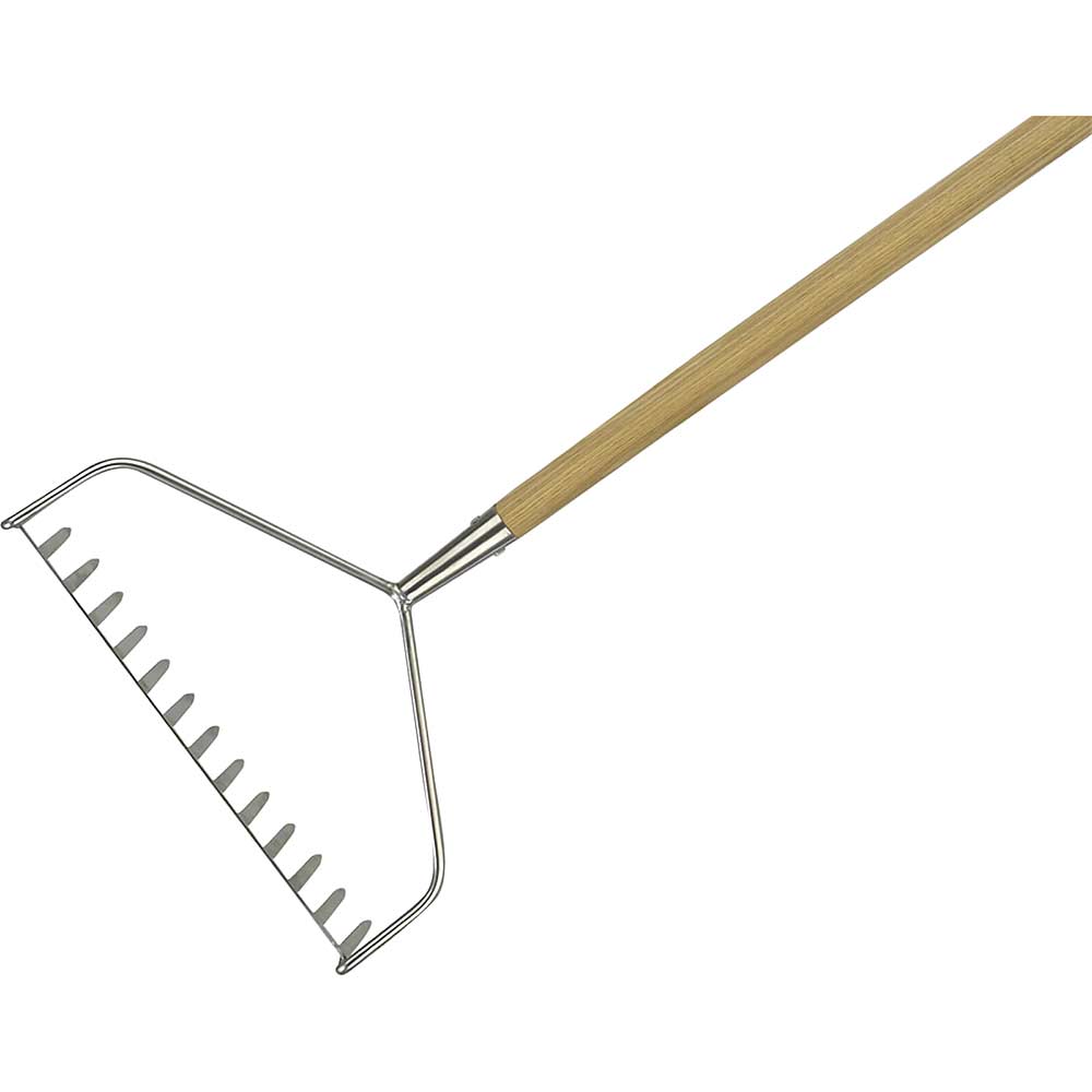 Kent and Stowe Long Handled Stainless Steel Soil Rake 16 Metre Long