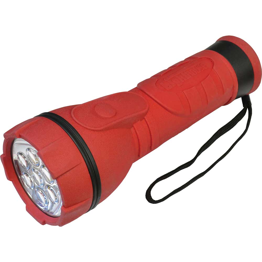 Lighthouse 7 LED Rubber Torch Red Lighthouse 7 LED Rubber Torch Red
