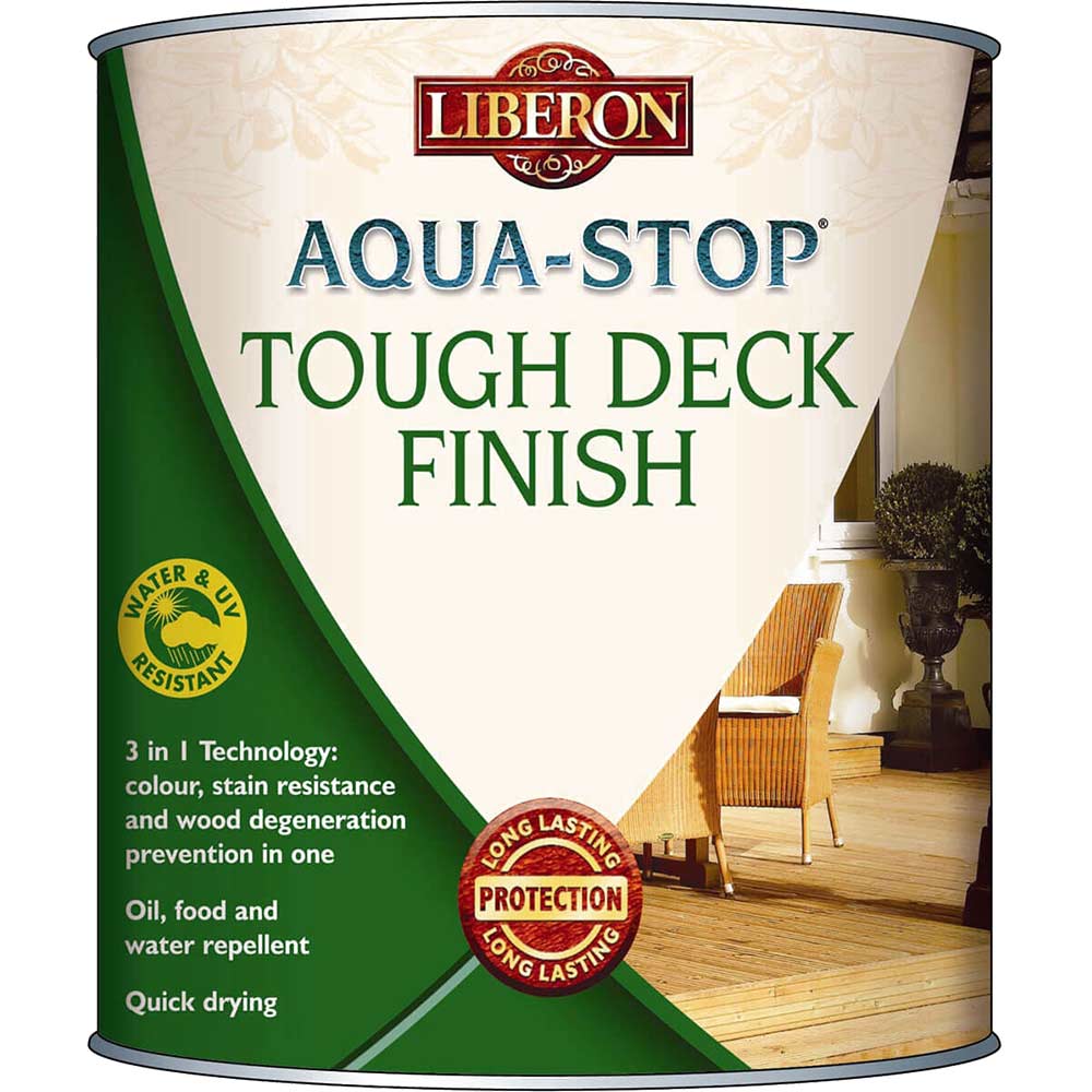 Liberon AquaStop Decking Finish Medium Oak 5 Litre