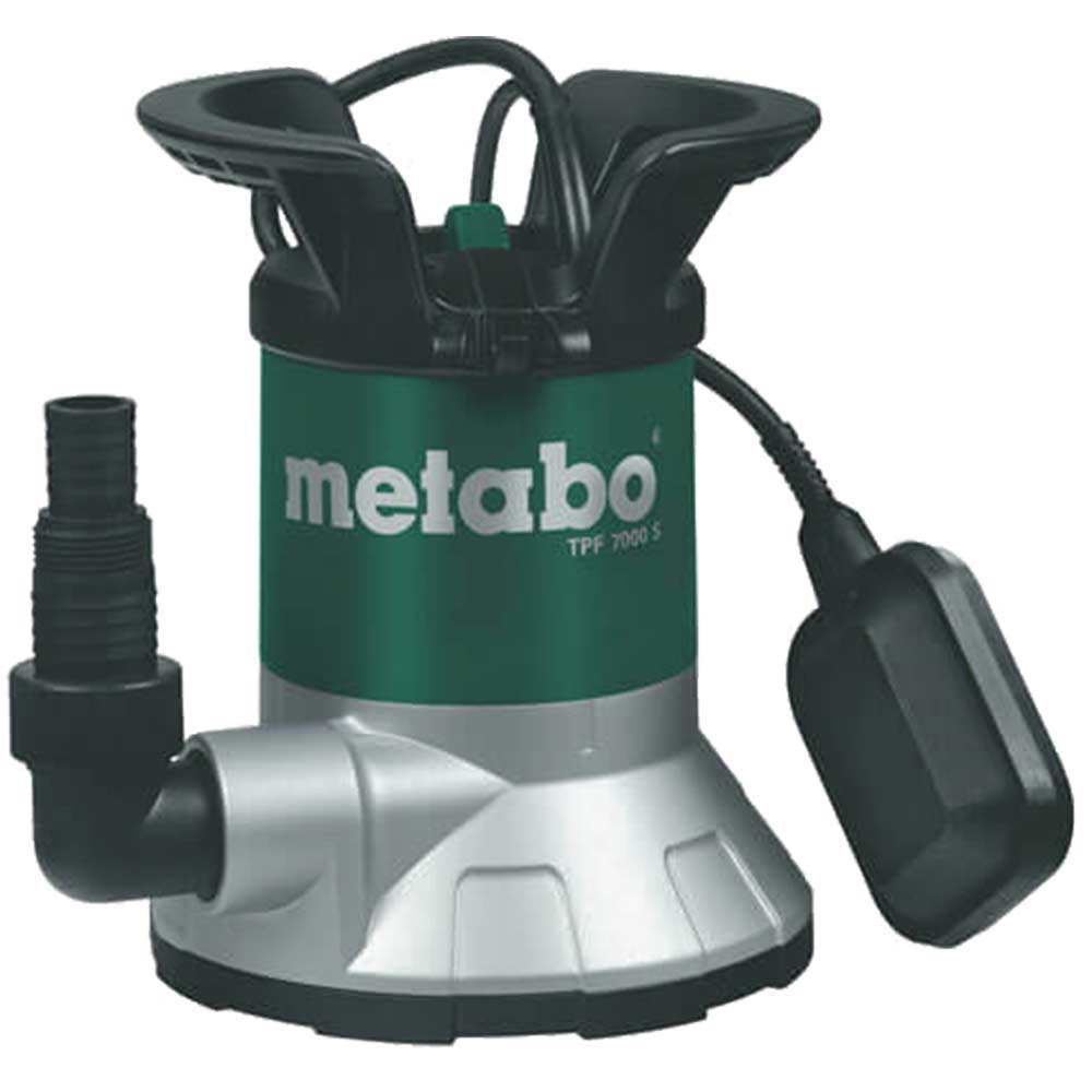 Metabo TPF 7000S Low Intake Submersible Clean Water Pump with Float Switch 6 Metre Lift 7000 Litre Hour Max Flow 450w 240v